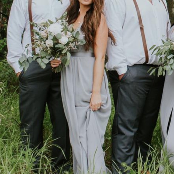 Grey/Silver Vera Wang Bridesmaid Dress - Picture 1 of 4